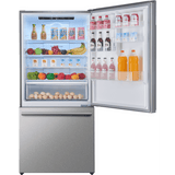 Forno Espresso - Milano FFFFD178531S 31 Inch Freestanding Bottom Freezer Refrigerator with 17.2 cu. ft. Total Capacity, Total No Frost Technology, and Multi Air Flow Capabilities: Stainless Steel