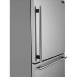 Forno Espresso - Milano FFFFD178531S 31 Inch Freestanding Bottom Freezer Refrigerator with 17.2 cu. ft. Total Capacity, Total No Frost Technology, and Multi Air Flow Capabilities: Stainless Steel