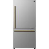 Forno Espresso - Milano FFFFD178531S 31 Inch Freestanding Bottom Freezer Refrigerator with 17.2 cu. ft. Total Capacity, Total No Frost Technology, and Multi Air Flow Capabilities: Stainless Steel
