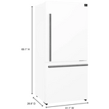 FFFFD178531WHT Forno Espresso Milano 31" Bottom Mount Refrigerator 17.2 cu. ft. - Right Hinge - White