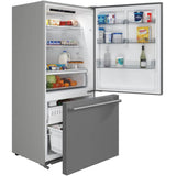 Forno Espresso - Milano FFFFD178631S 31 Inch Freestanding Bottom Mount Refrigerator with 17.2 cu. ft. Total Capacity, Automatic Ice Maker, LED Light, and ENERGY STAR® Certified: Stainless Steel