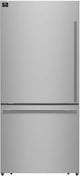 Forno Espresso - Milano FFFFD178631S 31 Inch Freestanding Bottom Mount Refrigerator with 17.2 cu. ft. Total Capacity, Automatic Ice Maker, LED Light, and ENERGY STAR® Certified: Stainless Steel