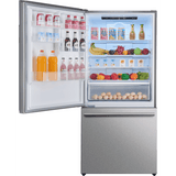 Forno Espresso - Milano FFFFD178631S 31 Inch Freestanding Bottom Mount Refrigerator with 17.2 cu. ft. Total Capacity, Automatic Ice Maker, LED Light, and ENERGY STAR® Certified: Stainless Steel