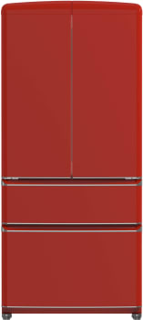 Forno FFFFD179133RED 33 Inch Freestanding 4-Door French Door Refrigerator with 18 cu. ft. Total Capacity, No-Frost Design, and ENERGY STAR® Certified: Red - Handle-Free Design