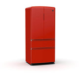 Forno FFFFD179133RED 33 Inch Freestanding 4-Door French Door Refrigerator with 18 cu. ft. Total Capacity, No-Frost Design, and ENERGY STAR® Certified: Red - Handle-Free Design