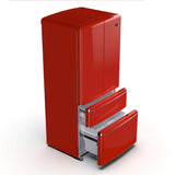 Forno FFFFD179133RED 33 Inch Freestanding 4-Door French Door Refrigerator with 18 cu. ft. Total Capacity, No-Frost Design, and ENERGY STAR® Certified: Red - Handle-Free Design