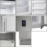 Forno Pro-Style FFFFD193328LS 28 Inch Refrigerator/Freezer Column with 13.8 cu. ft. Capacity, Adjustable Shelves, Electronic Control, Door Open Alarm, and Smudge Resistant: Left Hinge