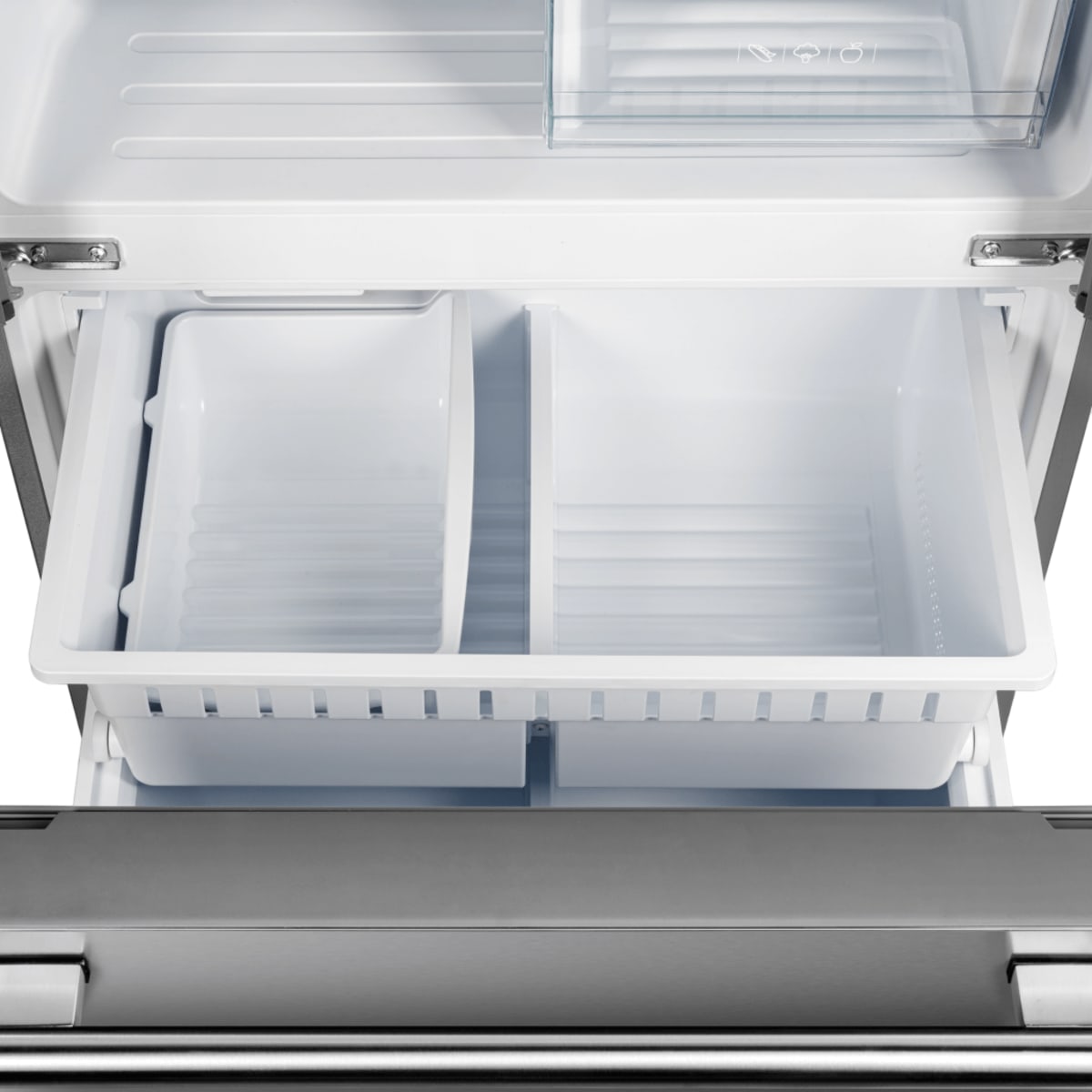 Forno Espresso Gallipoli FFFFD197431SB 30 Inch Freestanding Counter-Depth French Door Refrigerator with 17.48 cu. ft. Total Capacity, Ice Maker, Total Frost-Free Design, and ENERGY STAR® Certified: Stainless Steel