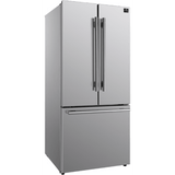 Forno Espresso Gallipoli FFFFD197431SB 30 Inch Freestanding Counter-Depth French Door Refrigerator with 17.48 cu. ft. Total Capacity, Ice Maker, Total Frost-Free Design, and ENERGY STAR® Certified: Stainless Steel