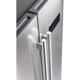 Forno Salerno FFRBI180533SB 33 Inch Freestanding Side by Side Refrigerator with 15.62 cu. ft. Total Capacity, Total Frost-Free Design, and Sabbath & Vacation Mode: Stainless Steel