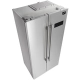 Forno Salerno FFRBI180533SB 33 Inch Freestanding Side by Side Refrigerator with 15.62 cu. ft. Total Capacity, Total Frost-Free Design, and Sabbath & Vacation Mode: Stainless Steel
