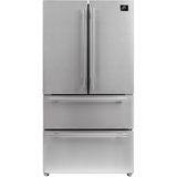 Moena 36 in. 19.2 cu. ft. French Door Refrigerator with Ice Maker in Stainless Steel