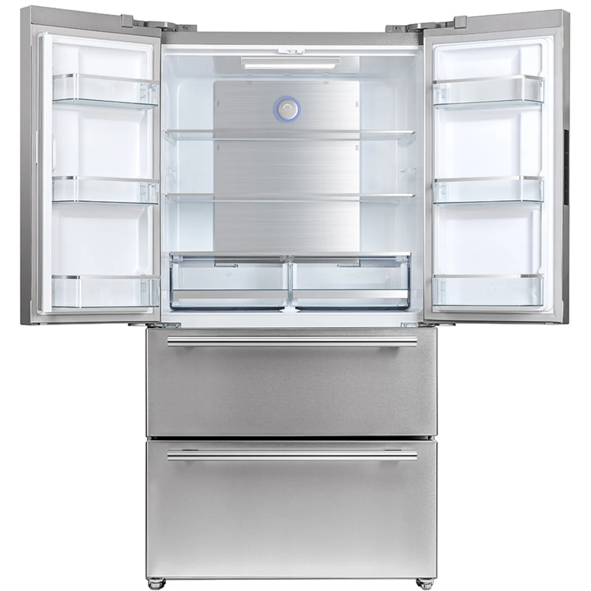 Moena 36 in. 19.2 cu. ft. French Door Refrigerator with Ice Maker in Stainless Steel