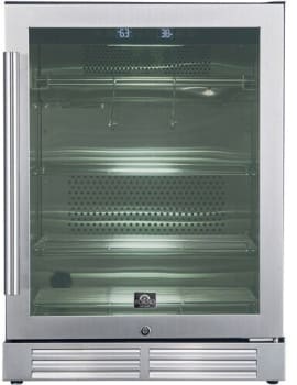 Forno Asciutto FFSDA684024 24 Inch Built-In Under Counter Dry Aging Cabinet with 4.41 cu. ft. Capacity, Inverter Compressor, Intelligent UVC Sterilization System, Door Lock & Door Alarm, LED Light Strip and Touch Control Panel