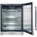 Forno Asciutto FFSDA684024 24 Inch Built-In Under Counter Dry Aging Cabinet with 4.41 cu. ft. Capacity, Inverter Compressor, Intelligent UVC Sterilization System, Door Lock & Door Alarm, LED Light Strip and Touch Control Panel