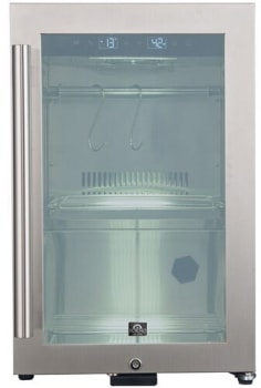 Forno Asciutto FFSDA686417 17 Inch Built-In Under Counter Dry Aging Cabinet with 1.84 cu. ft. Capacity, Intelligent UVC Sterilization System, UV Door Film Protection, Door Lock & Alarm, LED Light Strip and Touch Control Panel