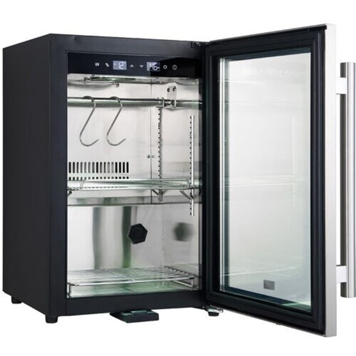 Forno Asciutto FFSDA686417 17 Inch Built-In Under Counter Dry Aging Cabinet with 1.84 cu. ft. Capacity, Intelligent UVC Sterilization System, UV Door Film Protection, Door Lock & Alarm, LED Light Strip and Touch Control Panel