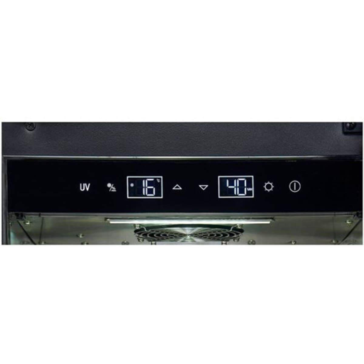 Forno Asciutto FFSDA686417 17 Inch Built-In Under Counter Dry Aging Cabinet with 1.84 cu. ft. Capacity, Intelligent UVC Sterilization System, UV Door Film Protection, Door Lock & Alarm, LED Light Strip and Touch Control Panel