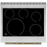 Forno Paolo FFSEL601130WHT 30 Inch Freestanding Electric Range with 5 Radiant Elements, 4.38 cu. ft. Oven Capacity, True Convection Oven, Hot Surface Indicator, Dual-Element Broiler, Smudge-Resistant Finish and Ceramic Glass Surface: White