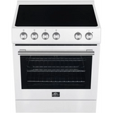 FFSEL601230WHT Forno Espresso Leonardo 30" Slide-In Electric Range with 4 Elements and Convection Oven - White