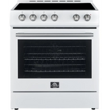 FFSEL601230WHT Forno Espresso Leonardo 30" Slide-In Electric Range with 4 Elements and Convection Oven - White