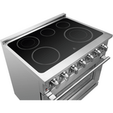 Forno Massimo FFSEL602036 Freestanding Electric Range with 5 Elements, Steam Clean, Ceramic Glass, and 2 Telescopic Oven Racks: 36" Width, 5.36 cu. ft. Oven Capacity