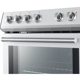 Forno Leonardo Espresso FFSEL602230 30 Inch Slide-In Electric Range with 4 Elements, 5 cu. ft. Oven Capacity, Friction-Resistant Hinges, Ceramic Glass, and Hidden Bake Element: Stainless Steel