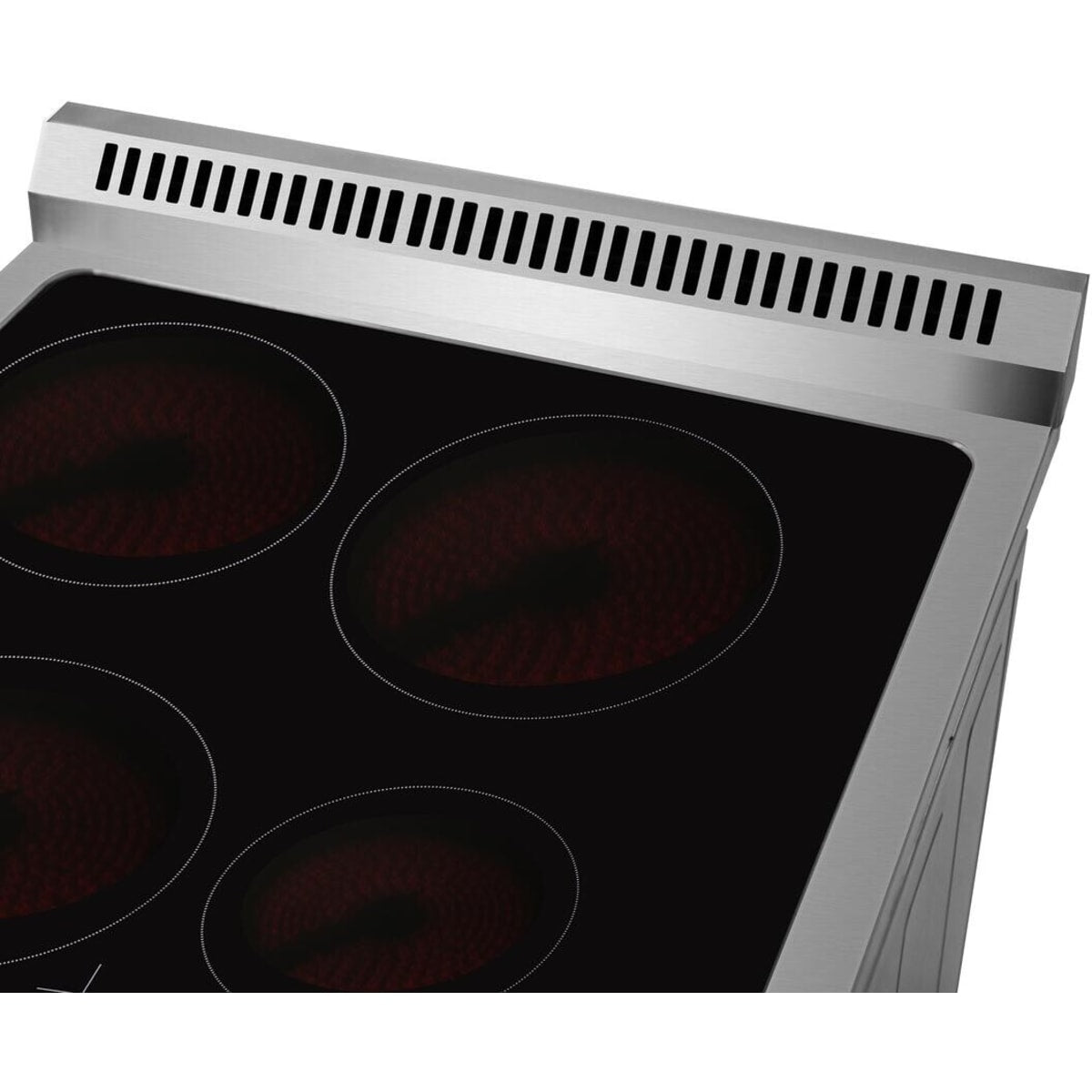 Forno Loiano FFSEL606924 24 Inch Freestanding Electric Range with 4 Elements, 2.3 cu. ft. Oven Capacity, Storage Drawer, Steam Clean, Ceramic Glass, and Insulated Oven Door