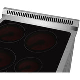 Forno Loiano FFSEL606924 24 Inch Freestanding Electric Range with 4 Elements, 2.3 cu. ft. Oven Capacity, Storage Drawer, Steam Clean, Ceramic Glass, and Insulated Oven Door