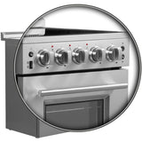 Forno Loiano FFSEL606924 24 Inch Freestanding Electric Range with 4 Elements, 2.3 cu. ft. Oven Capacity, Storage Drawer, Steam Clean, Ceramic Glass, and Insulated Oven Door