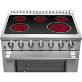 Forno Galiano FFSEL608336 Freestanding Electric Range with Steam Clean, Ceramic Glass, Convection Oven, and Insulated Oven Door: 36" Width, 5 Elements, 5.36 cu. ft. Oven Capacity