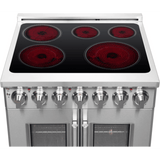 Forno Massimo FFSEL695530 Freestanding French Door Electric Range with 5 Elements, Steam Clean, Ceramic Glass, and Speckled Blue Enamel Oven Interior: 30" Width, 4.32 cu. ft. Oven Capacity