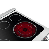 Forno Massimo FFSEL695530 Freestanding French Door Electric Range with 5 Elements, Steam Clean, Ceramic Glass, and Speckled Blue Enamel Oven Interior: 30" Width, 4.32 cu. ft. Oven Capacity