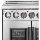 Forno Massimo FFSEL695530 Freestanding French Door Electric Range with 5 Elements, Steam Clean, Ceramic Glass, and Speckled Blue Enamel Oven Interior: 30" Width, 4.32 cu. ft. Oven Capacity