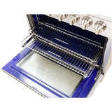 Forno Pro-Style FFSGS612536 36 Inch Freestanding Professional Dual Fuel Range with 6 Sealed Burners, 5.36 cu. ft. Oven Capacity, Continuous Grates, True European Convection, Illuminated Zinc Cast Knobs, Magic Eyes, and ETL Listed