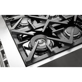 Forno Pro-Style FFSGS612536 36 Inch Freestanding Professional Dual Fuel Range with 6 Sealed Burners, 5.36 cu. ft. Oven Capacity, Continuous Grates, True European Convection, Illuminated Zinc Cast Knobs, Magic Eyes, and ETL Listed