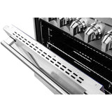 Forno Pro-Style FFSGS612536 36 Inch Freestanding Professional Dual Fuel Range with 6 Sealed Burners, 5.36 cu. ft. Oven Capacity, Continuous Grates, True European Convection, Illuminated Zinc Cast Knobs, Magic Eyes, and ETL Listed