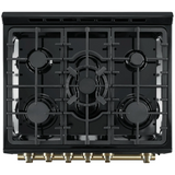 FFSGS111630BLK Forno Espresso 30" Slide-In Gas Range with 4 Elements and ConvectionOven - Black