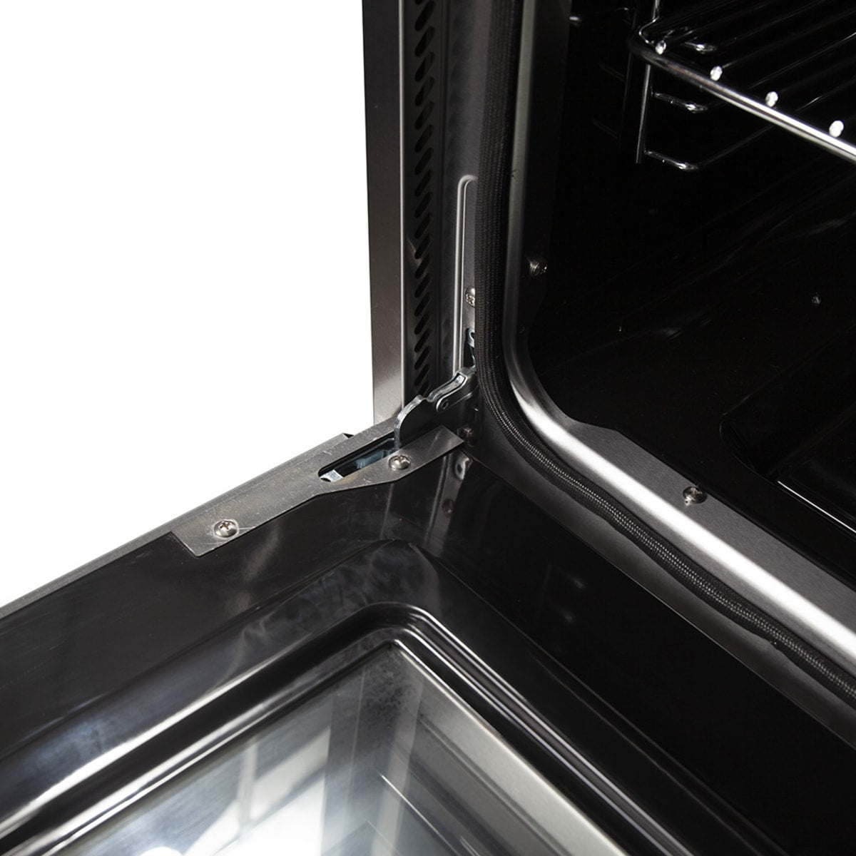 Forno Galiano FFSGS615636 36 Inch Freestanding Dual Fuel Range with 6 Sealed Burners, 5.36 cu. ft. True Convection Oven, Continuous Cast Iron Grates, and Deep Recessed Black Enamel Cooktop: Stainless Steel