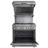 Forno Alta Qualita Savona FRHWM502936 Wall Mount Range Hood with 4-Speed, Touch Control, LED Strip Lights, Dishwasher-Safe Hybrid Filter, 2 Utensil Hangers and Backsplash: 36 Inch - 1200 CFM