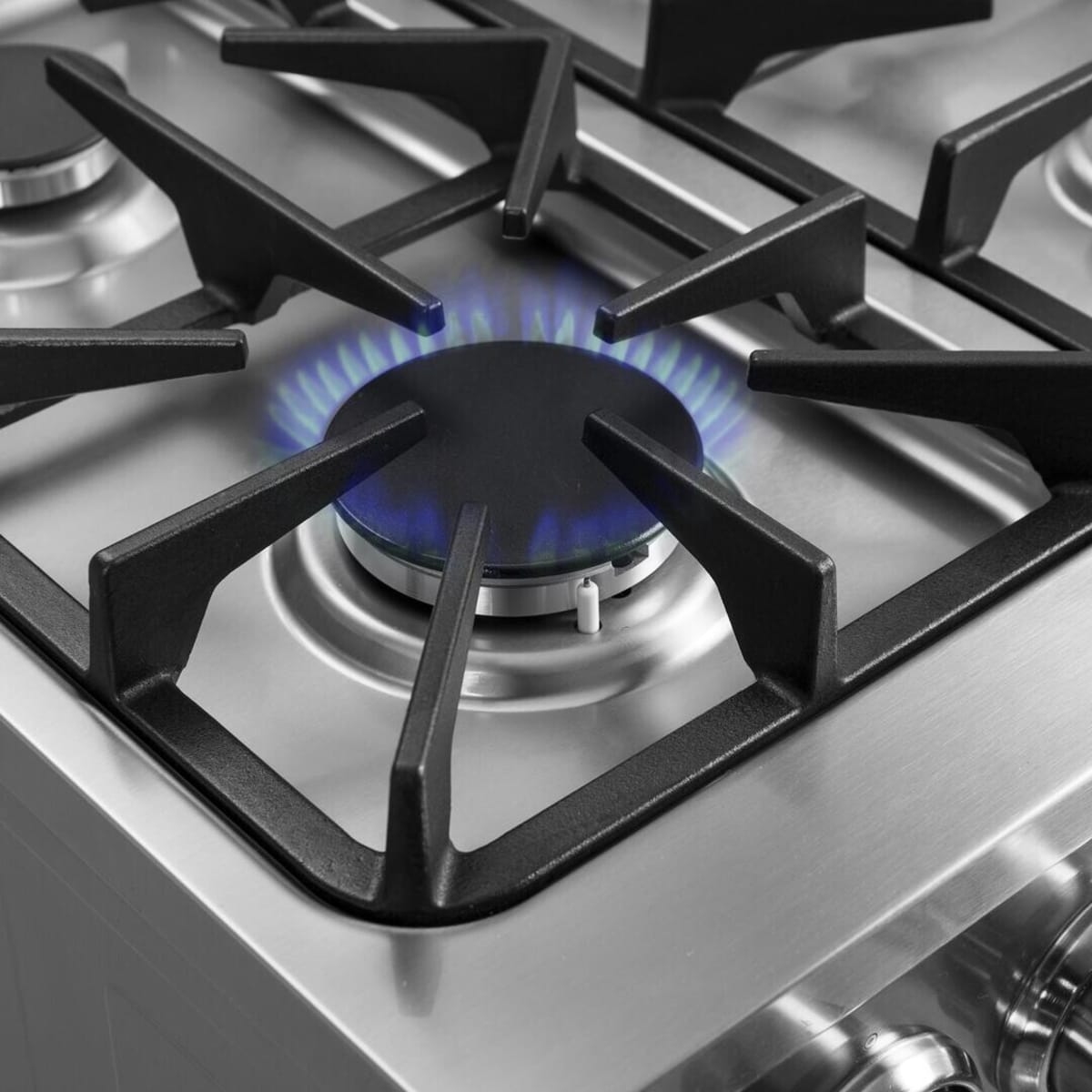 Forno Alta Qualita Breno FFSGS627224 24 Inch Freestanding Pro-Style Gas Range with 4 Sealed Burners, 2.3 cu. ft. Oven Capacity, Storage Drawer, Steam Clean, and 2 Electro-Plated Oven Racks