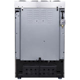 Forno Alta Qualita Breno FFSGS627224 24 Inch Freestanding Pro-Style Gas Range with 4 Sealed Burners, 2.3 cu. ft. Oven Capacity, Storage Drawer, Steam Clean, and 2 Electro-Plated Oven Racks