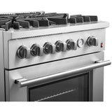 Forno Alta Qualita Giovanni FFSGS627430 30 Inch Freestanding Gas Range with 5 Sealed Burners, 4.32 cu. ft. Convection Oven, Continuous Grates, 1 Sealed Dual-Ring Burner, Insulated Oven Door, Wok Ring, and Reversible Griddle: Stainless Steel