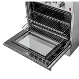 Forno Alta Qualita Giovanni FFSGS627430 30 Inch Freestanding Gas Range with 5 Sealed Burners, 4.32 cu. ft. Convection Oven, Continuous Grates, 1 Sealed Dual-Ring Burner, Insulated Oven Door, Wok Ring, and Reversible Griddle: Stainless Steel