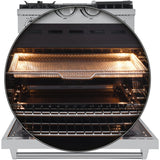 Forno Alta Qualita Lazio FFSGS627630 30 Inch Freestanding Gas Range with 5 Sealed Burners, 4.24 cu. ft. Oven Capacity, Convection Oven, Air Fry, Steam Clean Oven, and Reversible Griddle