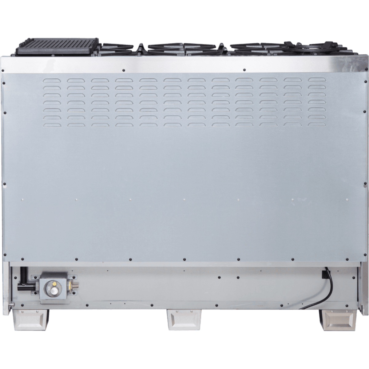 Forno Capriasca FFSGS646048 Freestanding Gas Range with Air Fry, Steam Clean Oven, and Illuminated Metal Knobs: 48" Width, 8 Sealed Burners, 6.58 cu. ft. Total Capacity