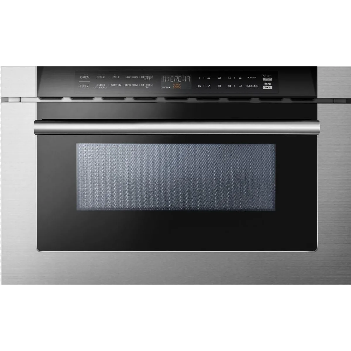 24 in. W 1.2 cu.ft. Stainless Steel and Black 1000-Watt Built in Microwave Drawer