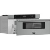 Forno Capoliveri FMWDR300030 30 Inch Built-In Microwave Drawer with 1.2 cu. ft. Capacity, 10 Power Levels, 6 Preset Menu Settings, Touchpad Controls, LED Display, LED Lighting, Defrost Rack and Child Safety Lock: Stainless Steel