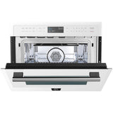 Forno Oliena FMWDR309324WHT 24 Inch Built-In Microwave Convection Oven with 1.6 cu. ft. Capacity, 11 Power Levels, 6 Pre-Set Cooking Modes, Sensor Cooking, Kitchen Timer, Stainless Steel Interior, Rapid Preheating and Child Lock Safety: White