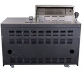 Forno FODKT2544BLK Rimini 30 Inch Outdoor Kitchen with 62,600 BTU BBQ Grill, 3 Burners with Sear & Rotisserie, 2.4 cu.ft. Beverage Center, Stainless Steel Sink and Gray Sintered Stone Countertop